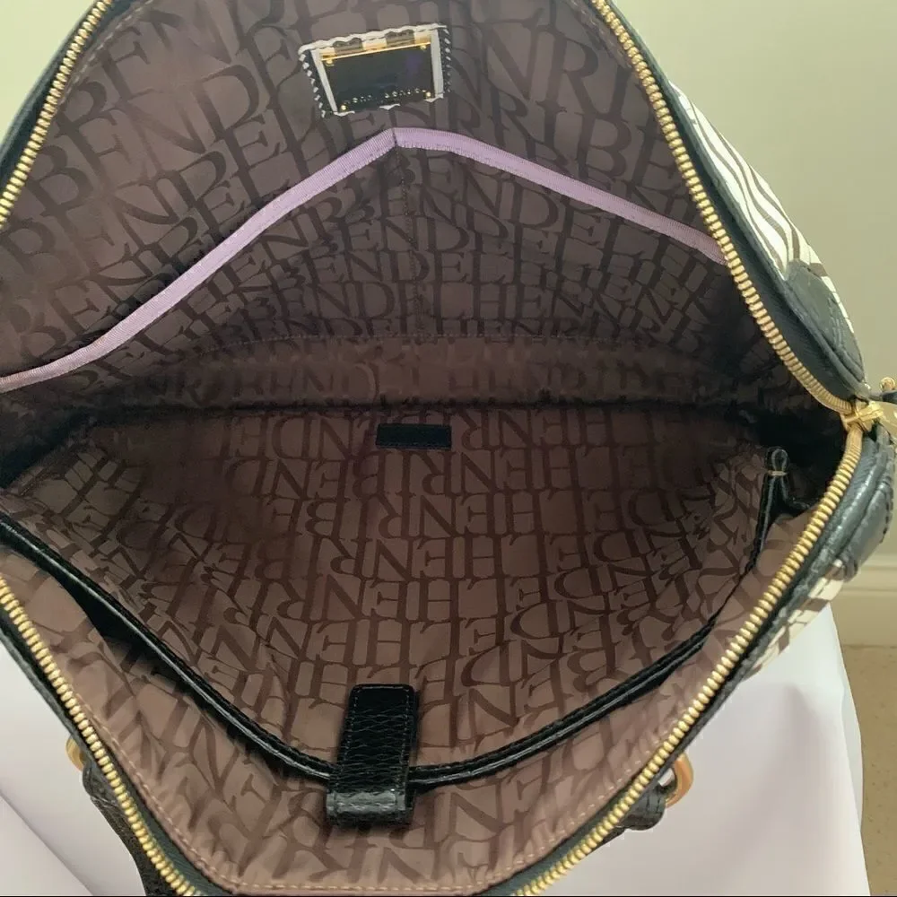 Henri Bendel Disturbed Stripe Laptop Bag/ Briefcase